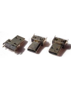 MICRO HDMI MALE CONNECTOR, WITHOUT PCB, CLAMP BOARD TYPE