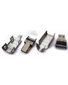 HDMI D MALE, SOLDER TYPE FOR CABLE END, 4 KITS